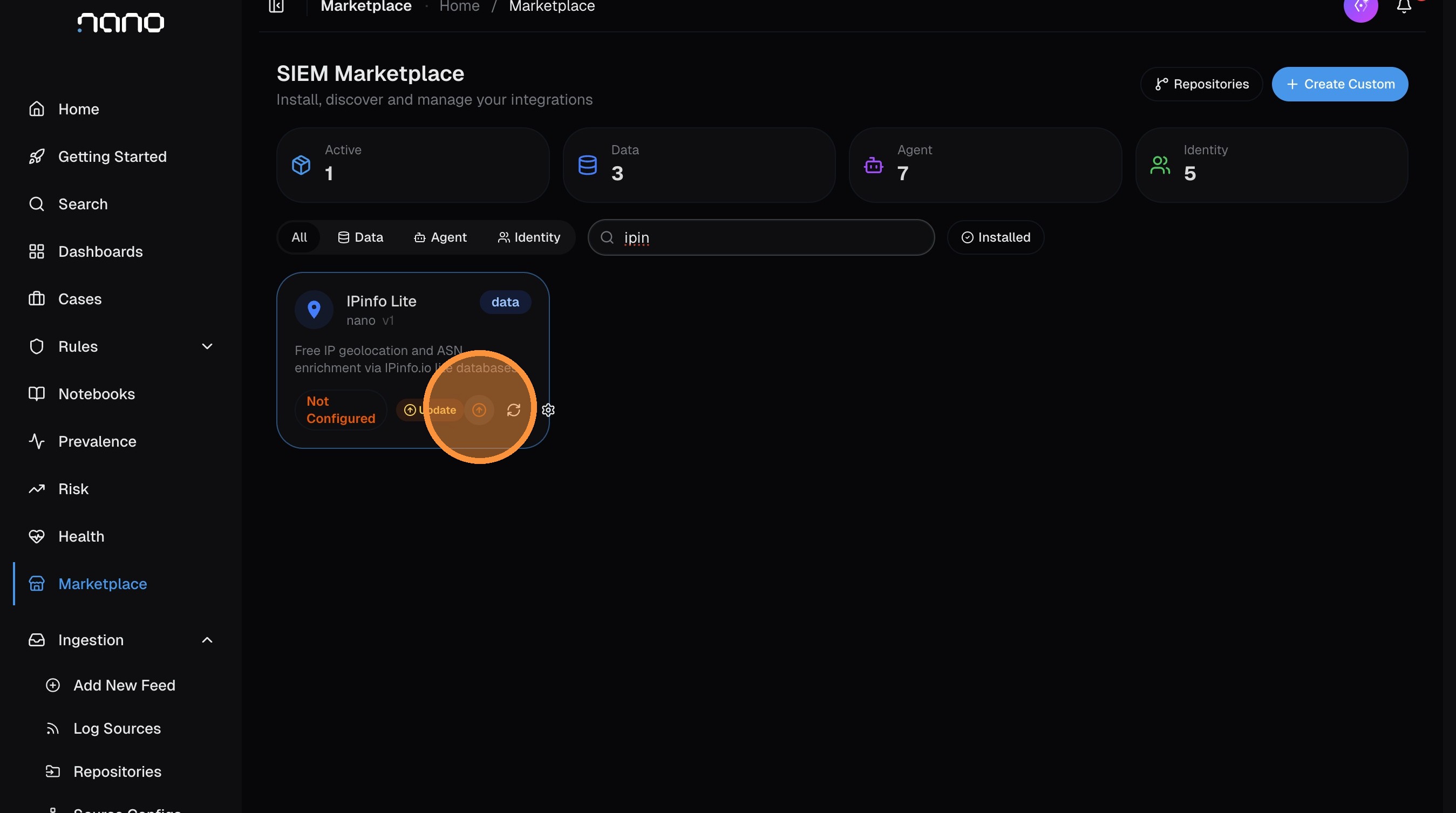 Update icon on IPInfo Lite card