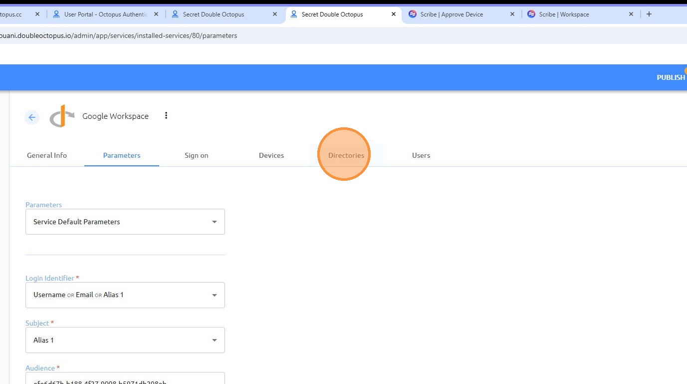 Directories tab