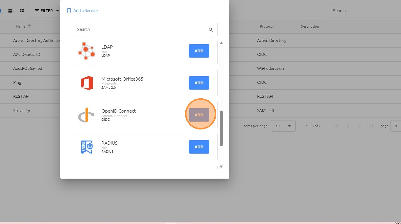 Select OpenID Connect