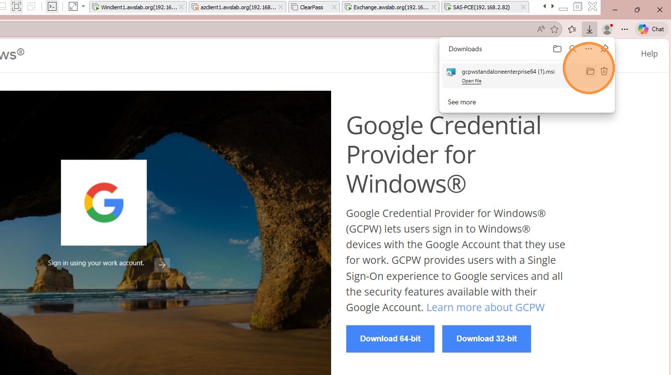 Open downloaded file