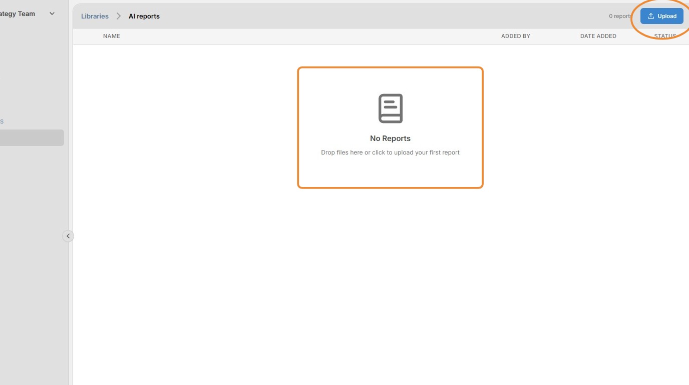Upload documents to the library