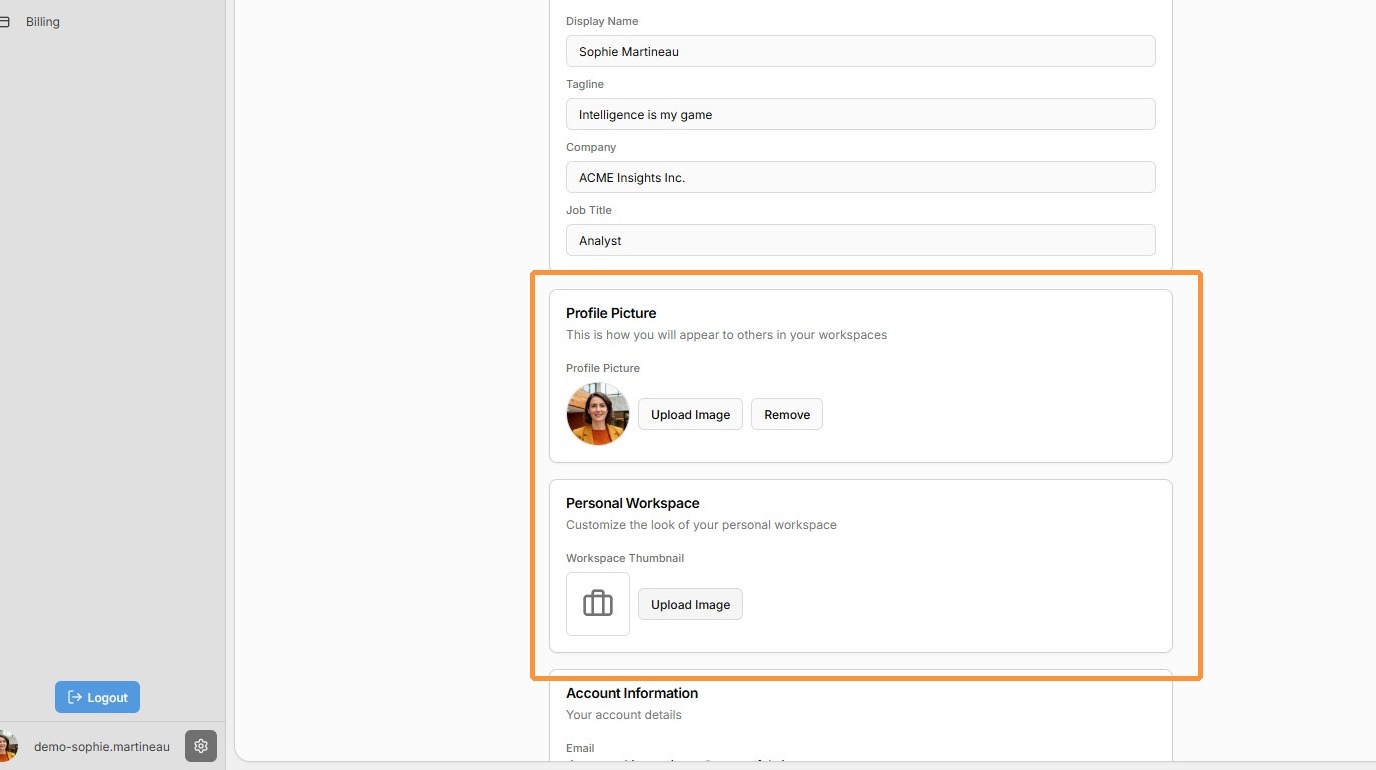 Upload a profile picture