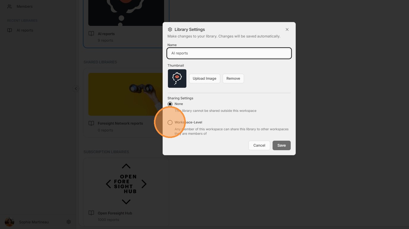 Enable workspace-level sharing