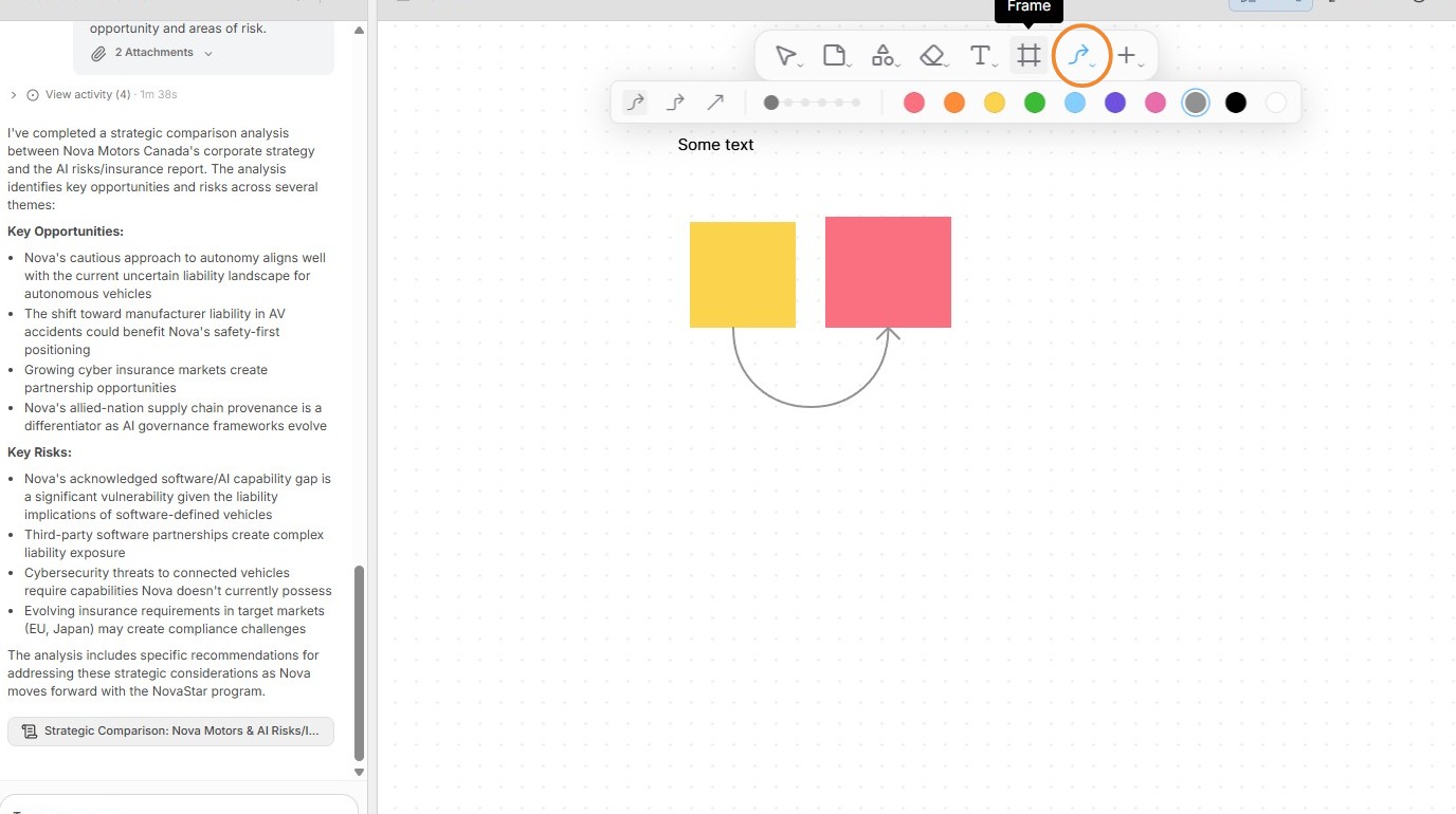 Arrow tools for showing object relationships