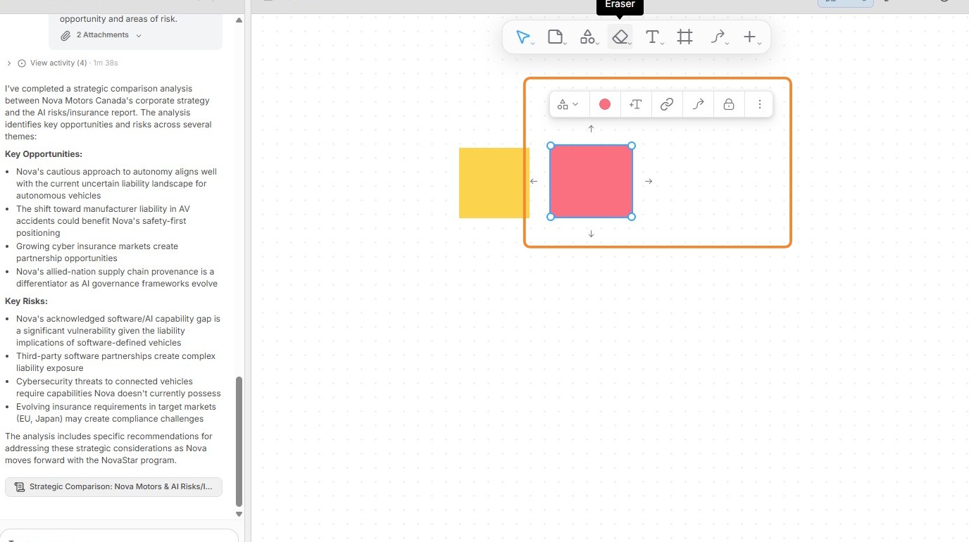 Object-specific editing menu