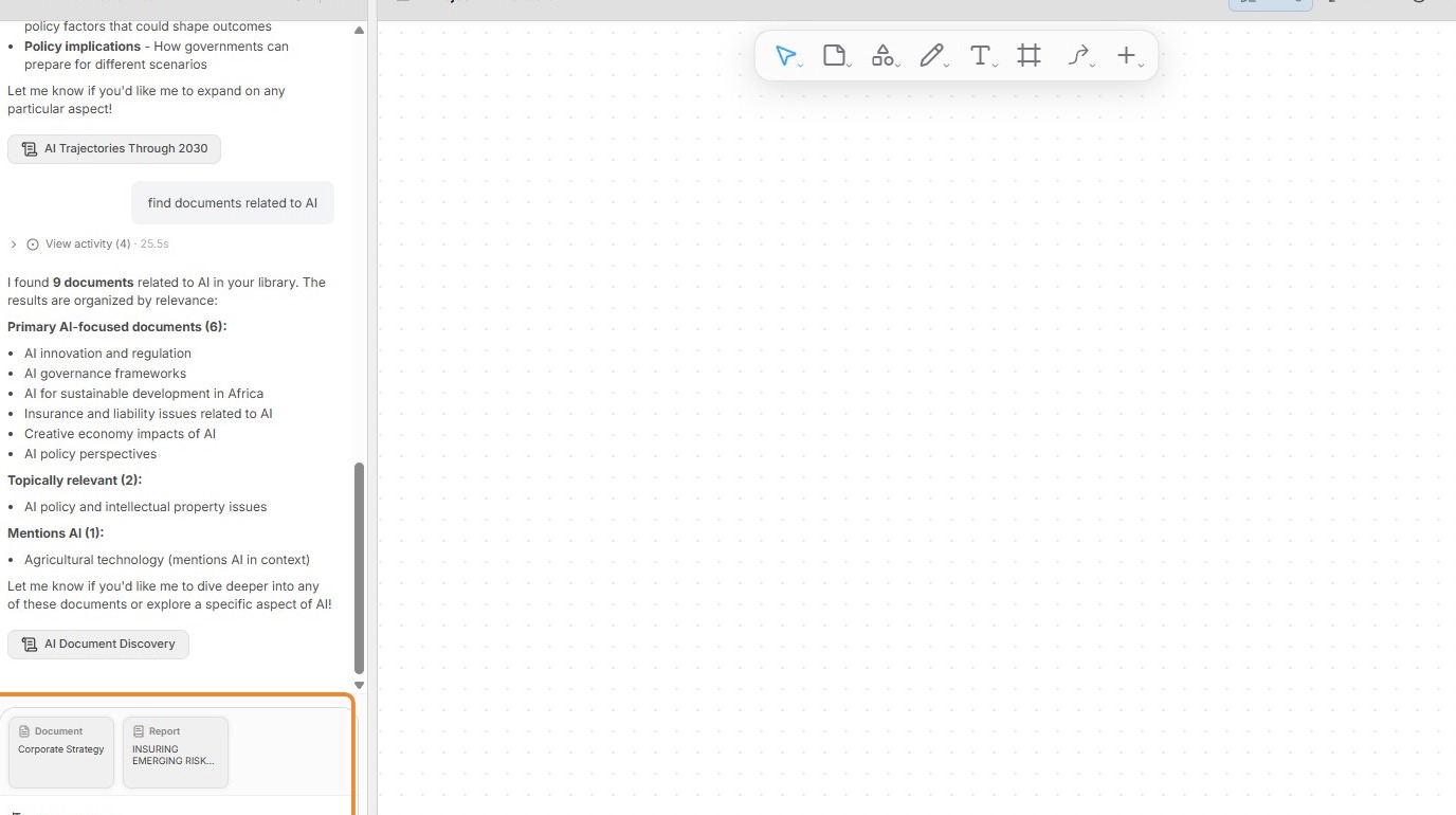Multiple attachments for cross-document analysis