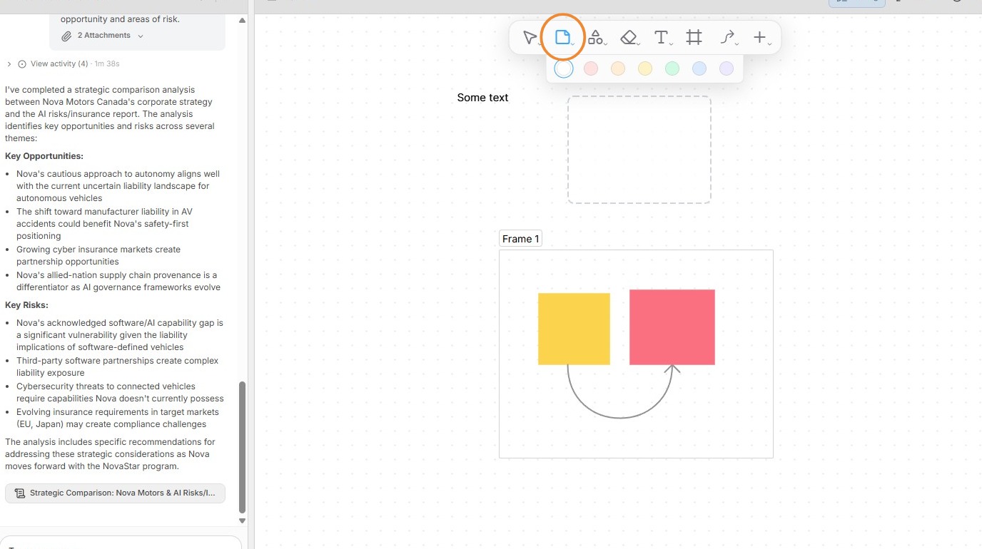 Add a Perceptful Note to the whiteboard