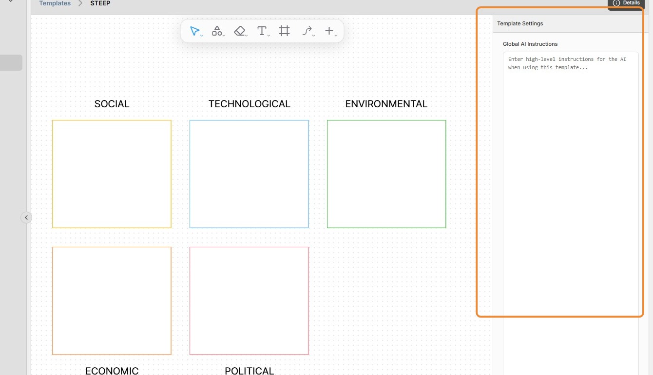 Global AI Instructions for whiteboard templates