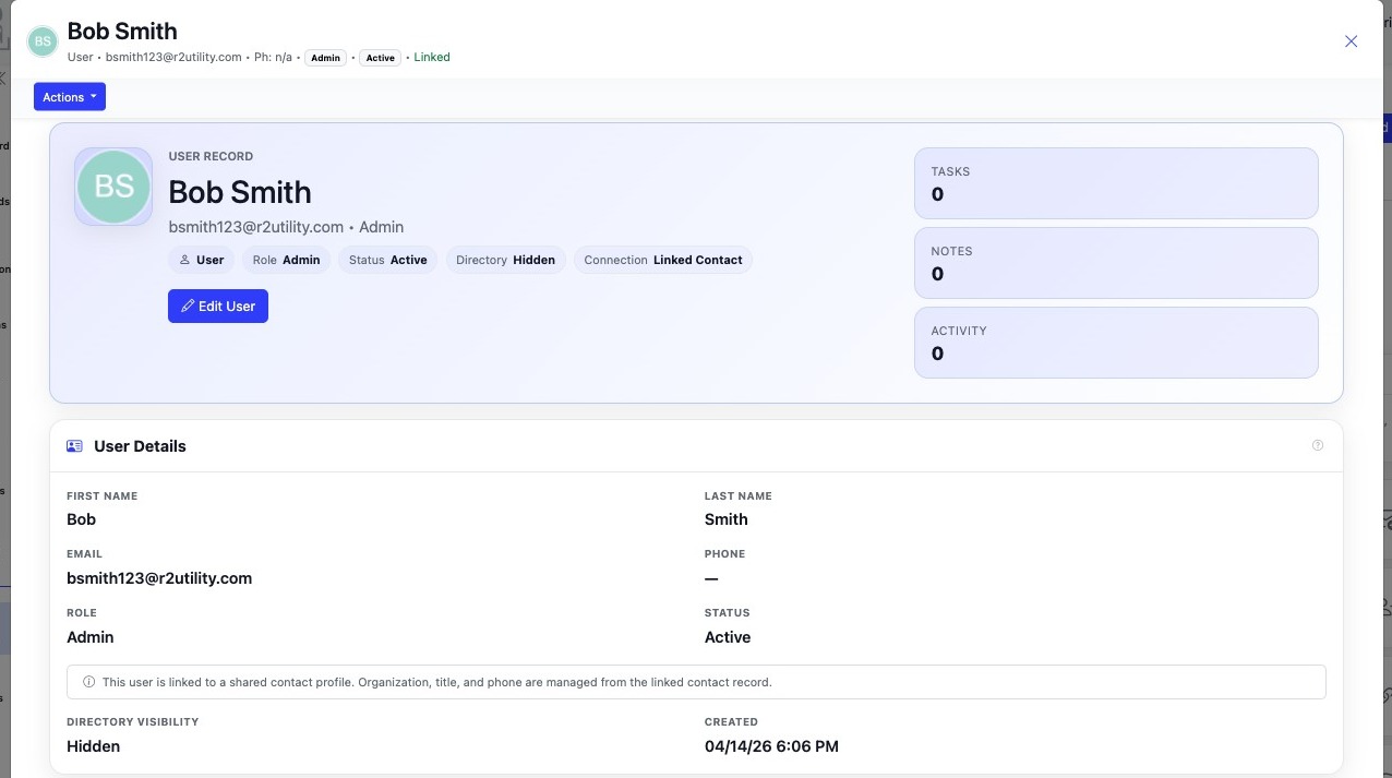 Review the user details and verify everything is correct
