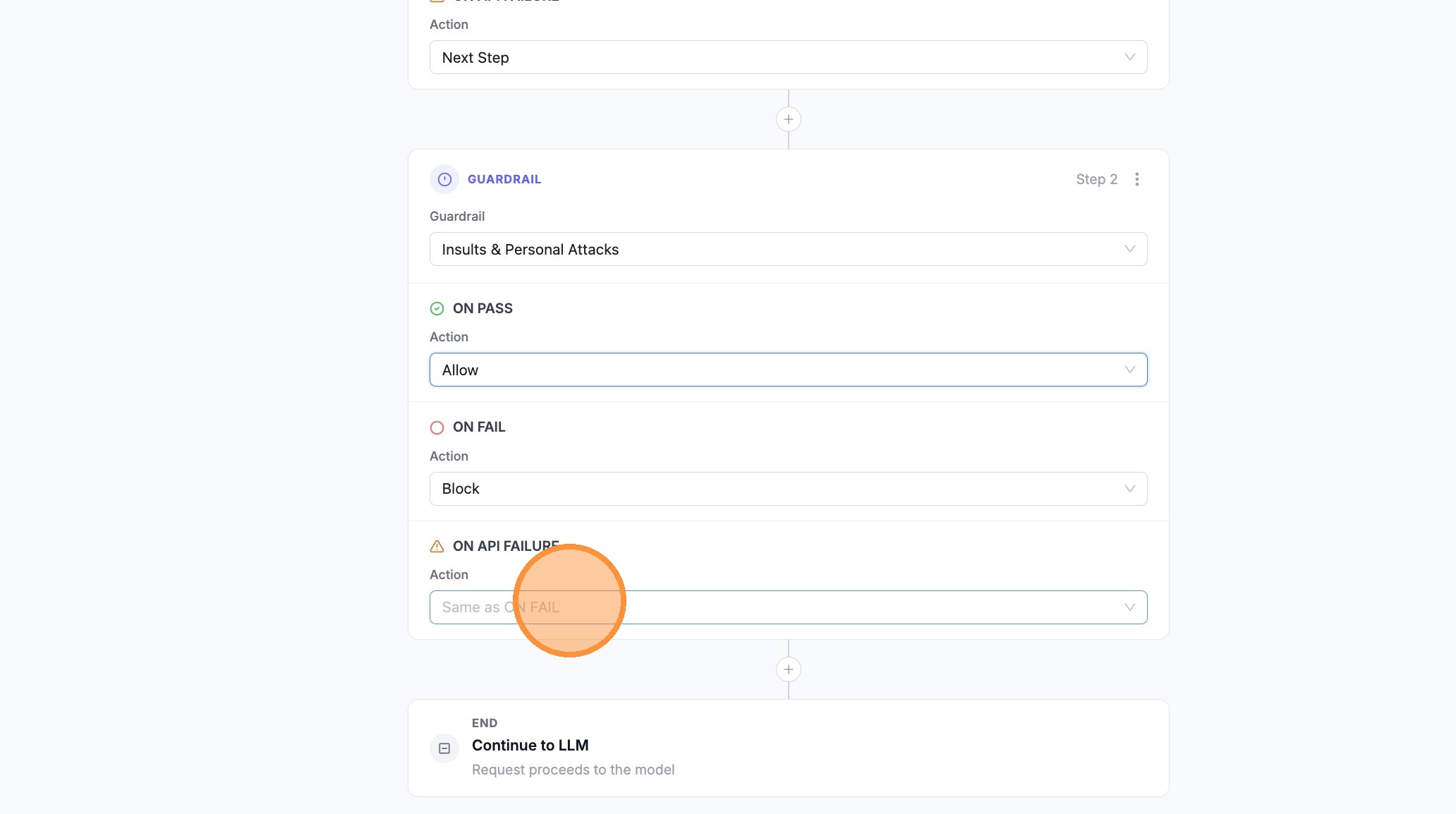 Custom response — open branch selector