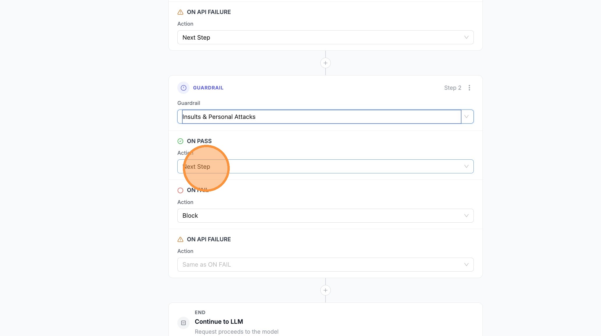 Second step branch — Next Step