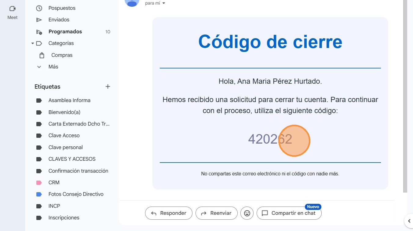 Código de 6 dígitos