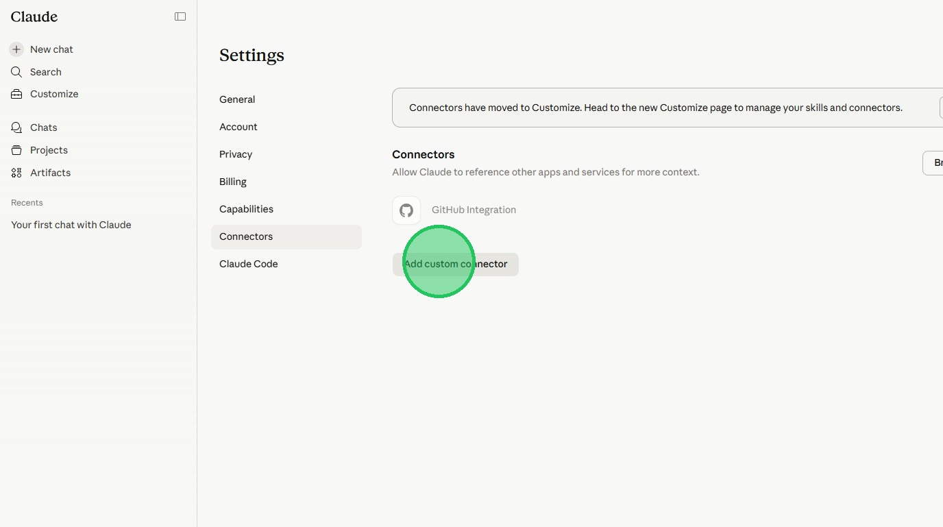 Add custom connector