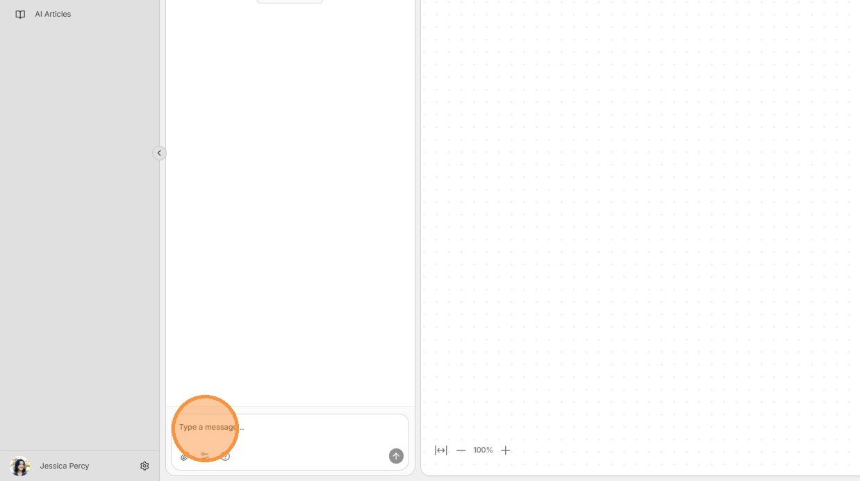 Type a search prompt in the AI chat pane