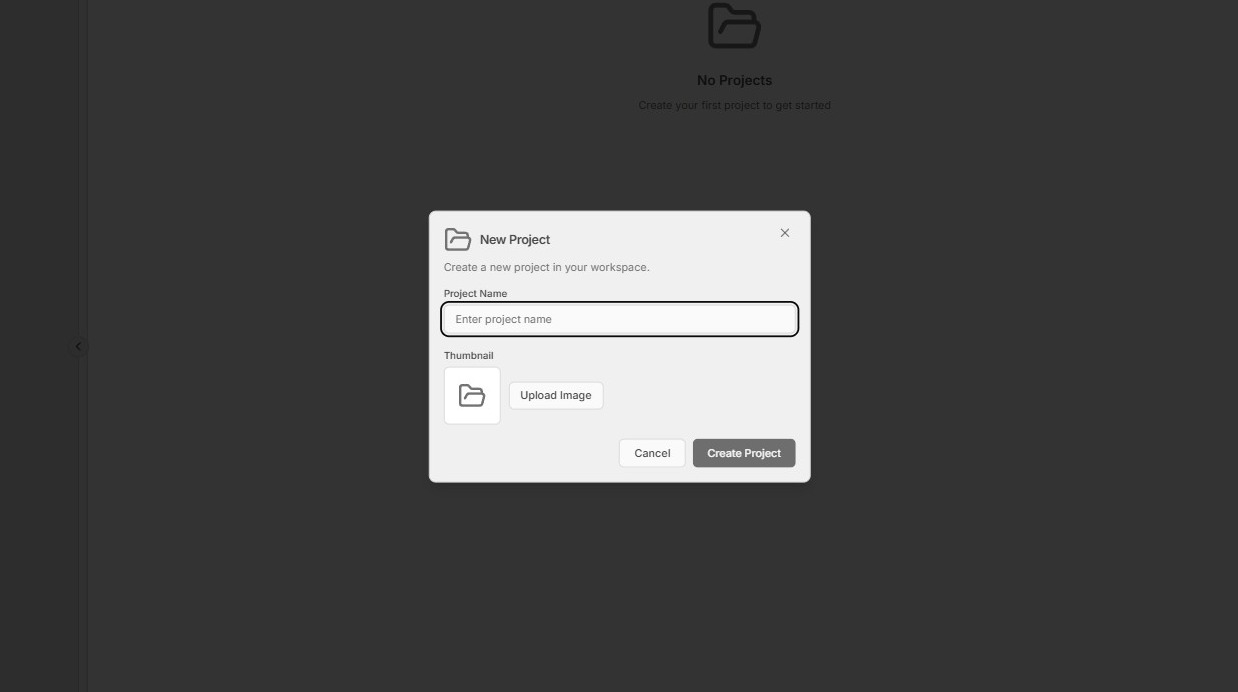 Name the project and click Create Project
