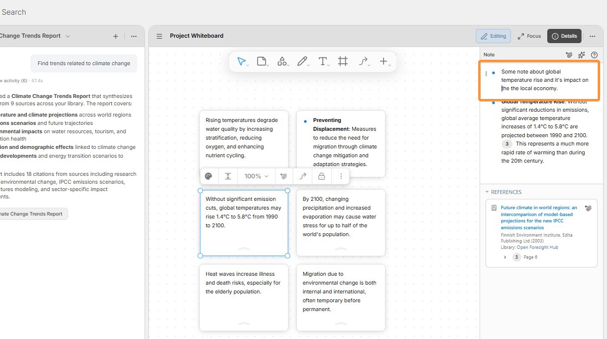 Add personal notes to a Perceptful Note