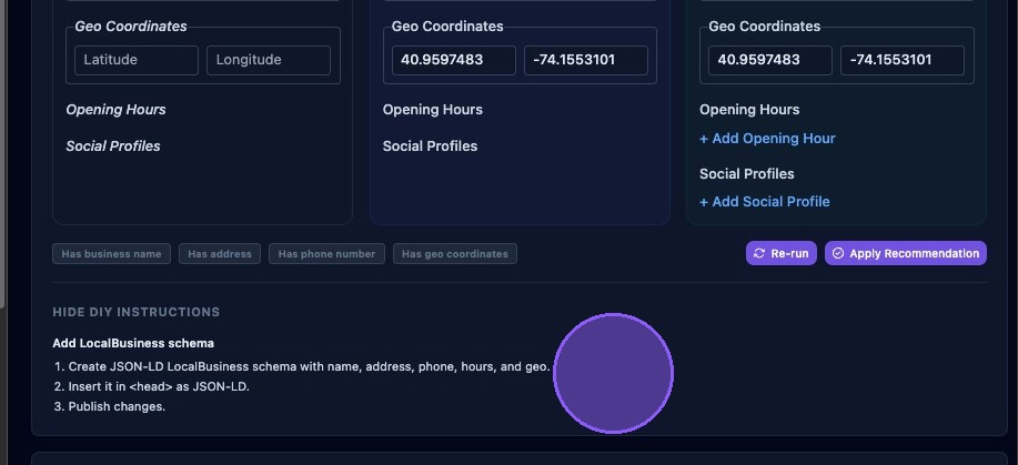 Screenshot showing DIY instructions for an optimization