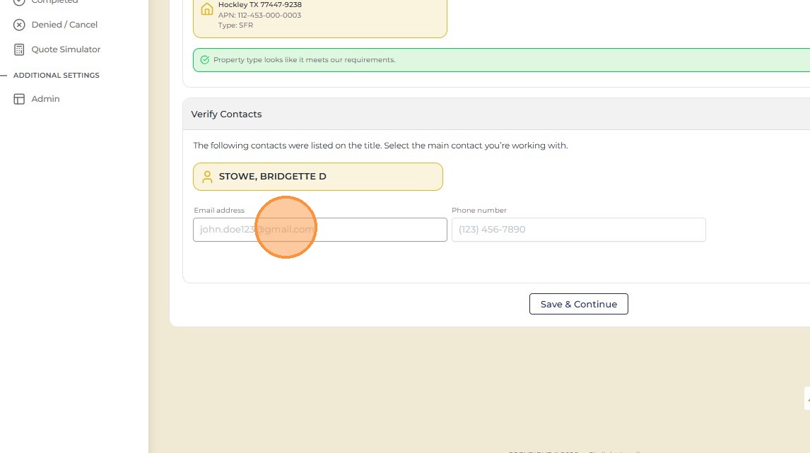 Email field