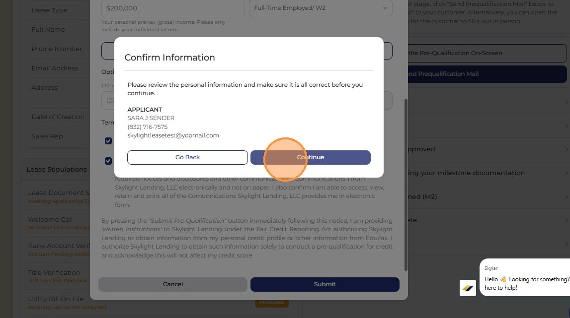 Verify information