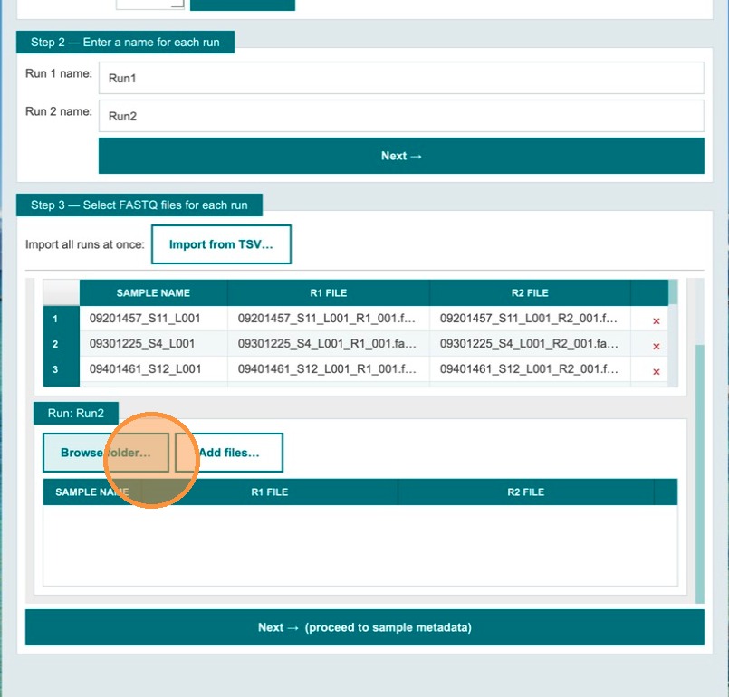 Step 6 – files auto-sorted into table