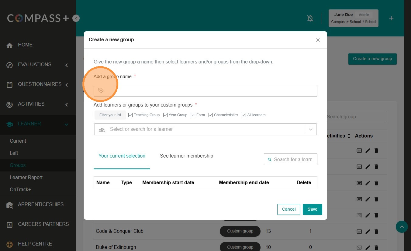 How to create a Custom group – The Careers & Enterprise Company
