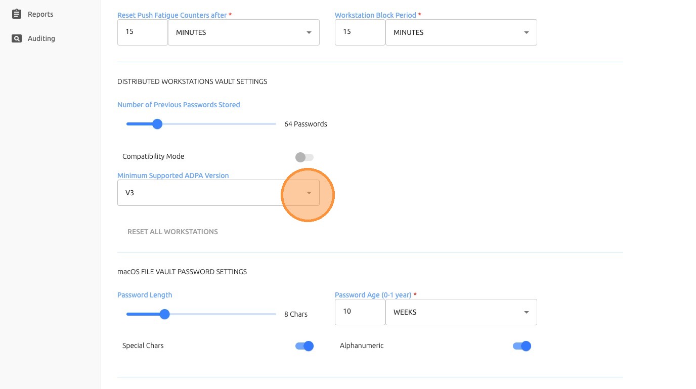Configure ADPA Version and Compatibility Mode