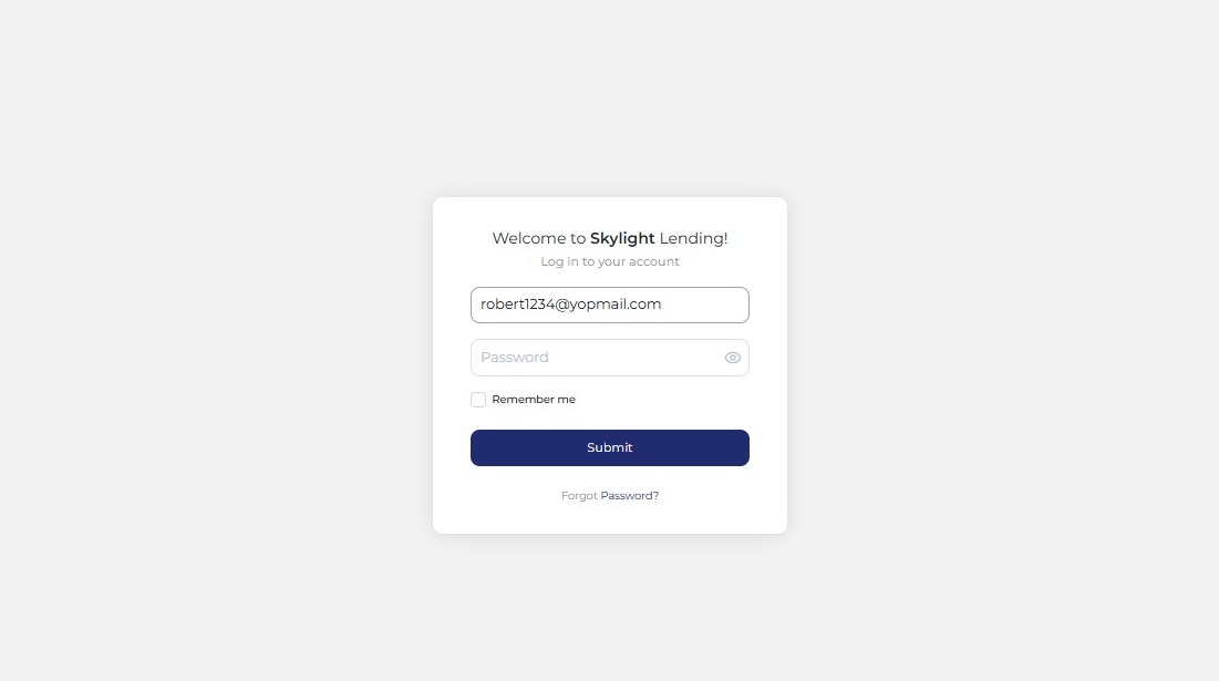 Home Monitor login page