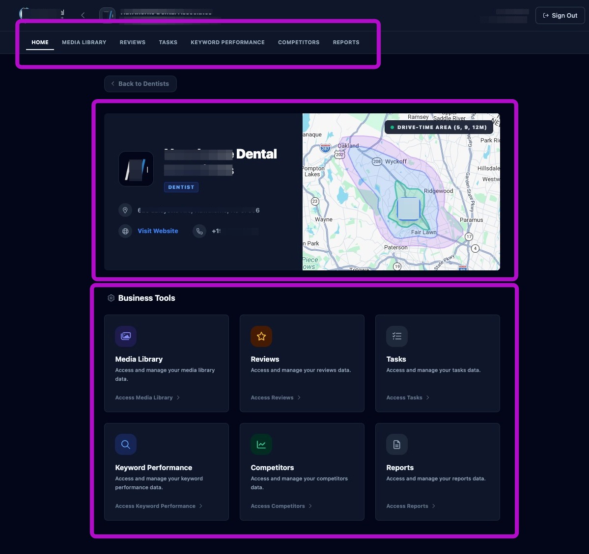 Screenshot showing the Client Portal preview home page