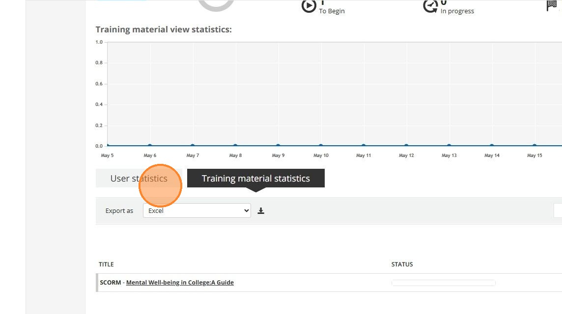 User statistics section
