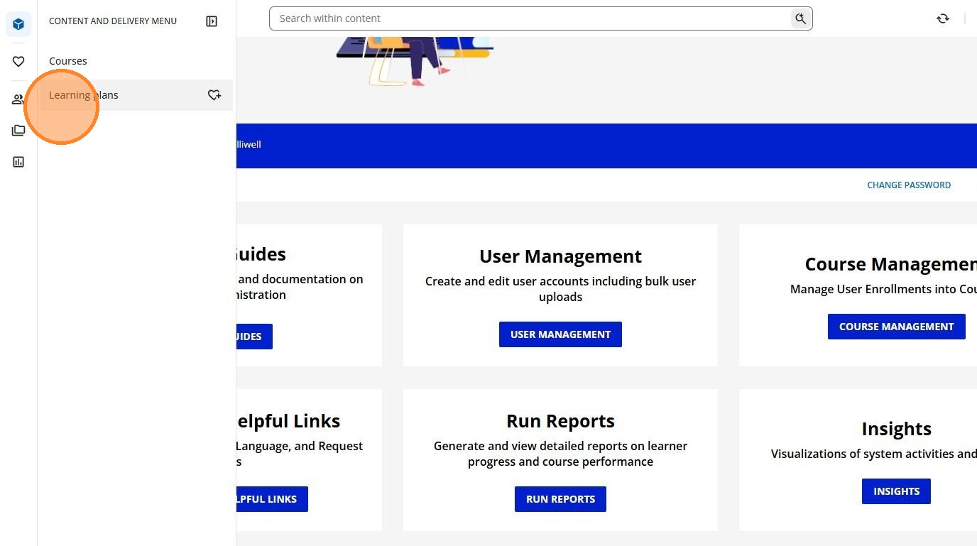 Learning plans option