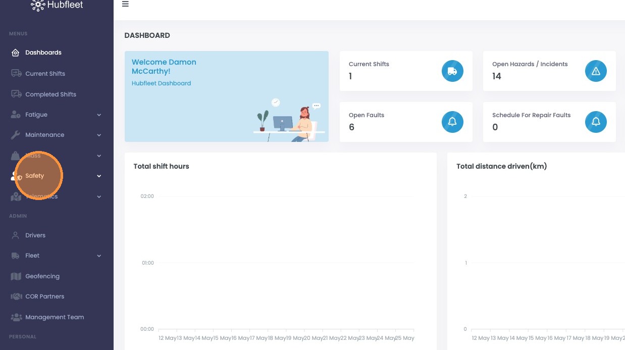 Click Safety in the sidebar