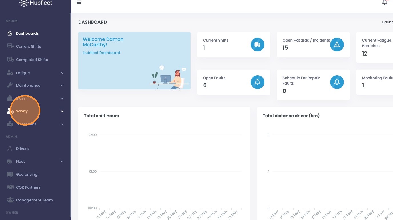 Click Safety in the sidebar