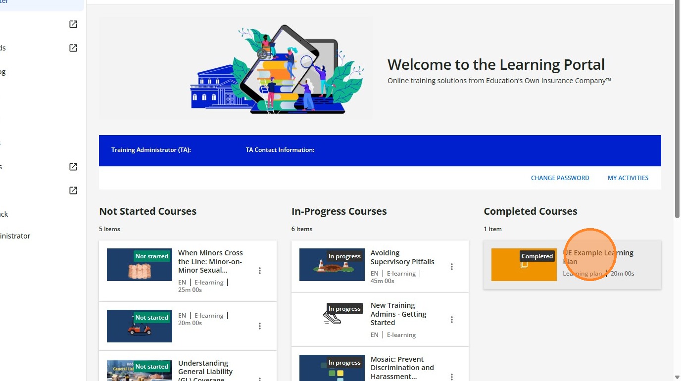 Learning Plan Access