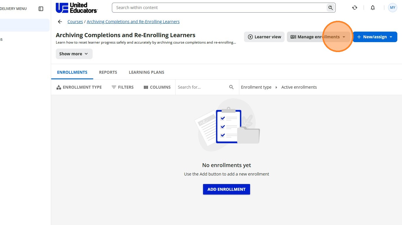 Manage Enrollments