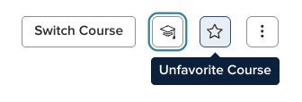 Screenshot of the Favorite star icon in the course header