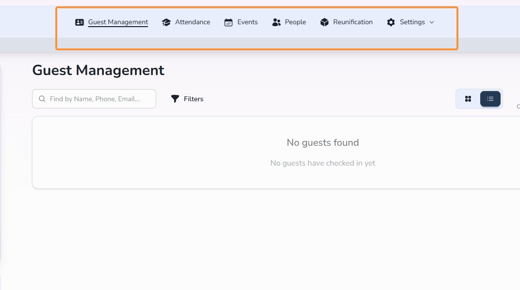 Circool top menu bar