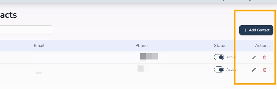 Add or edit Alert Contacts in Circool