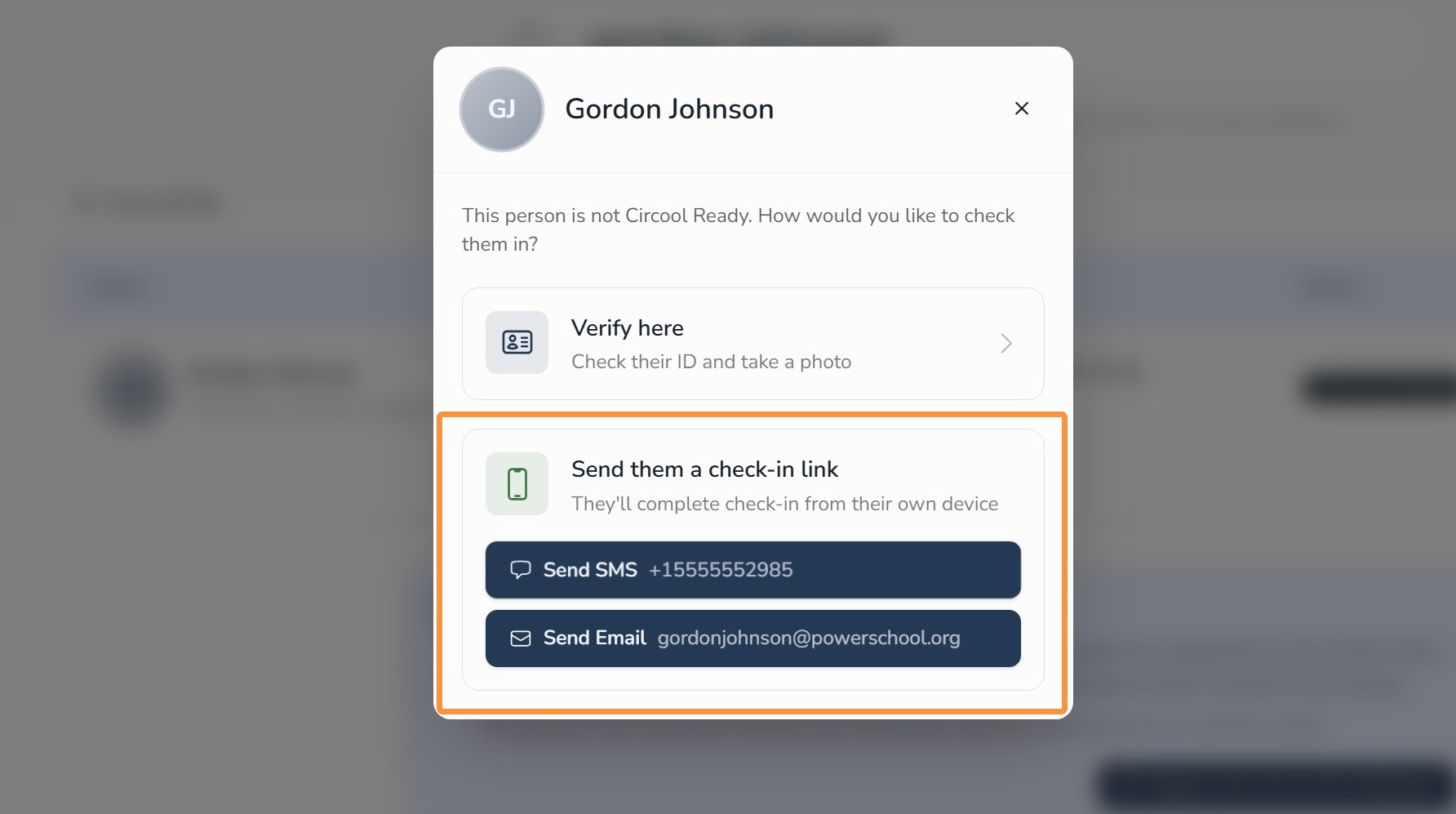Send SMS or Email activation link in Circool