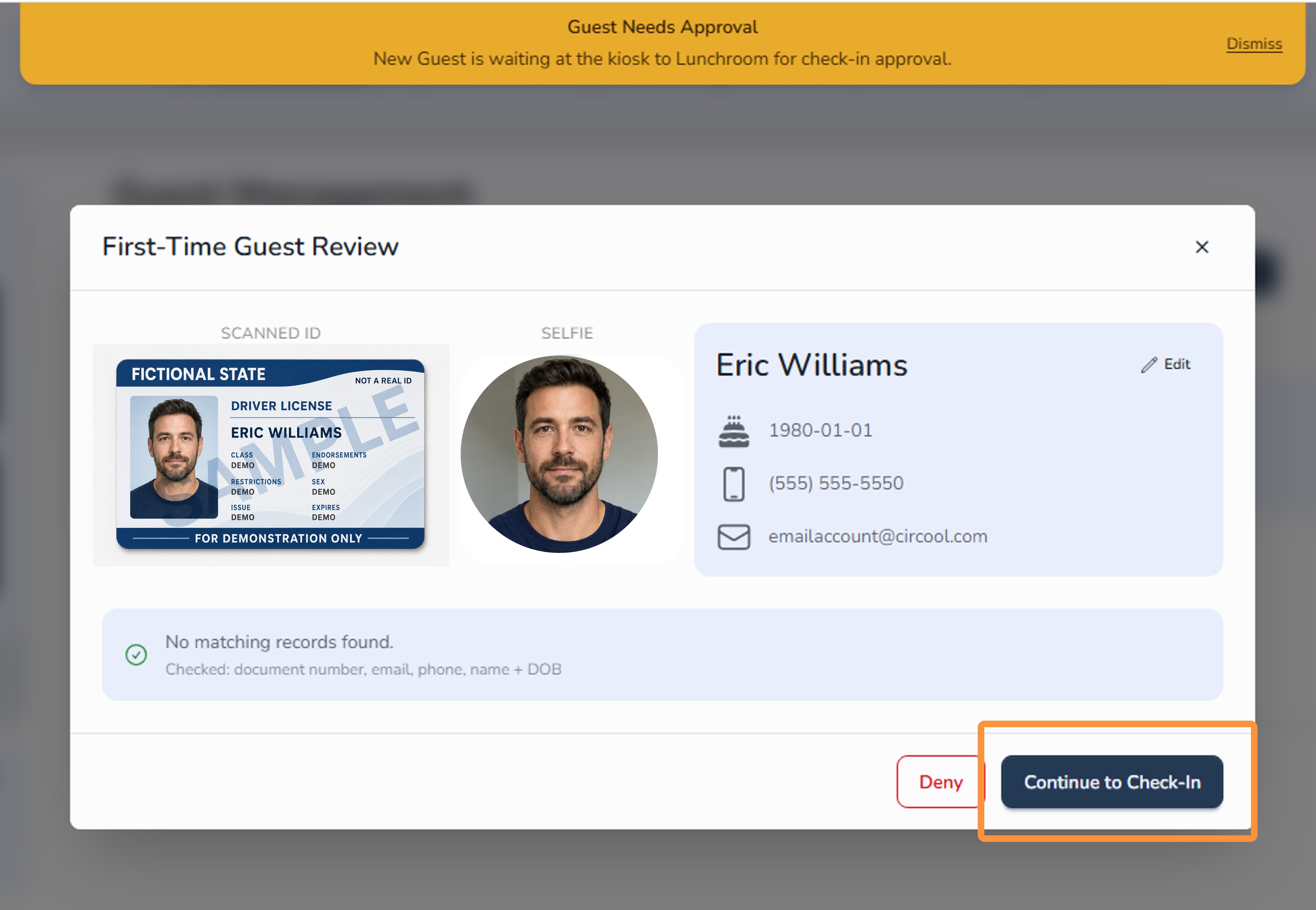Review guest ID and profile information