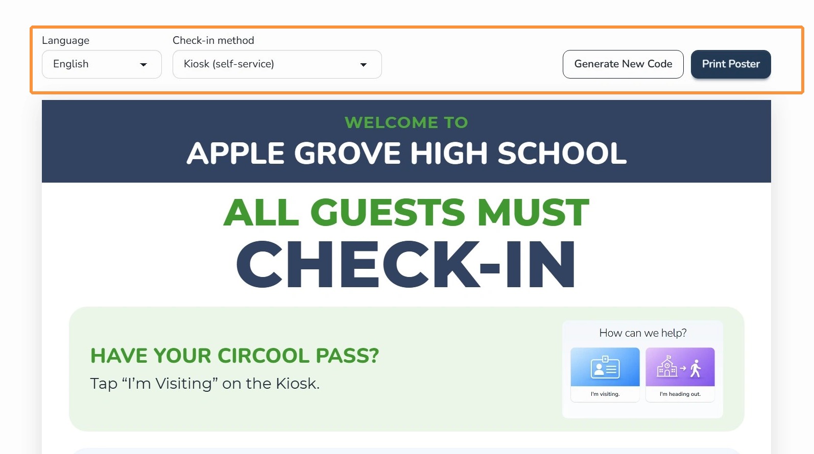 Check-In Poster print options