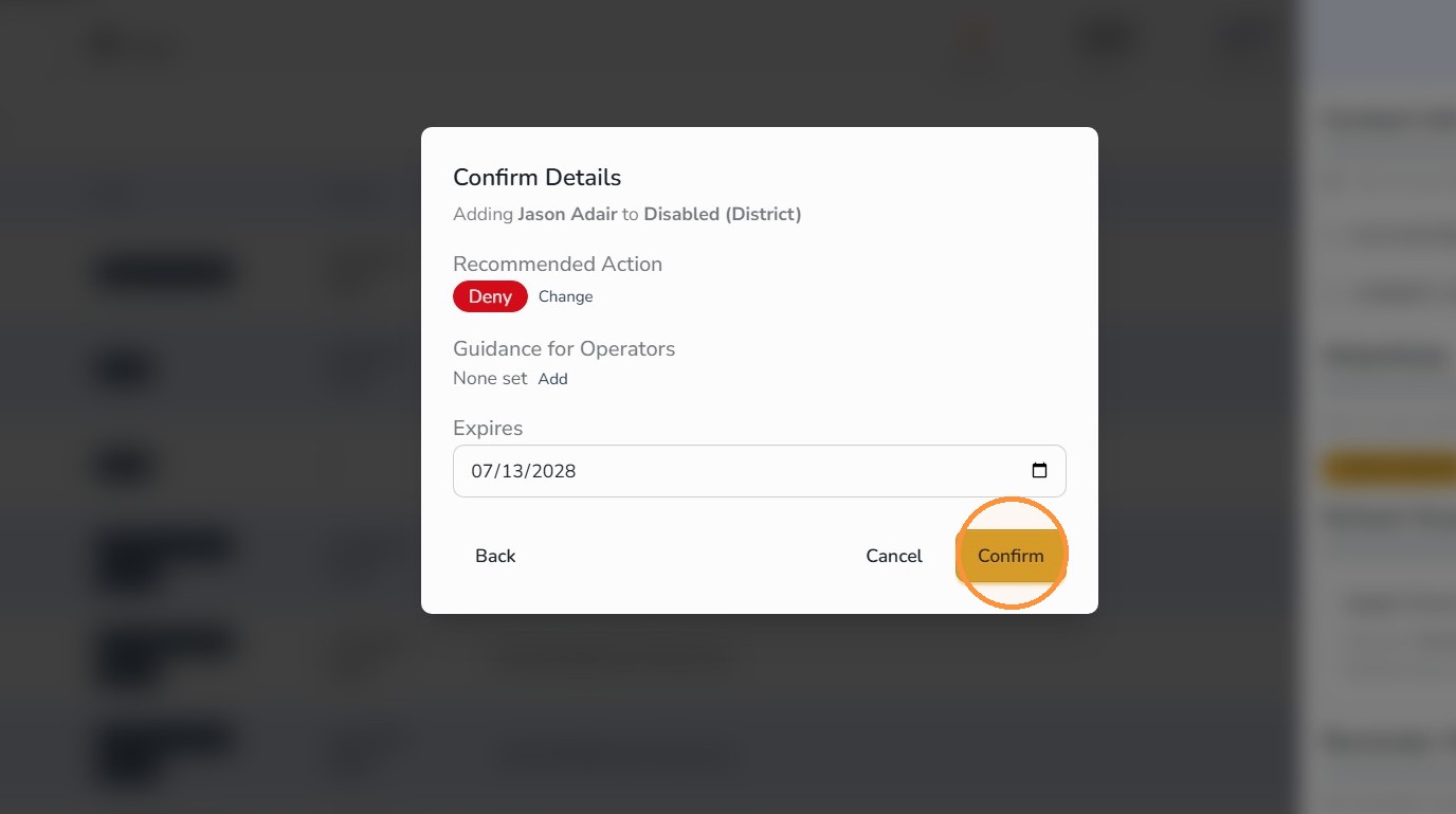 Set Watchlist expiration date in Circool