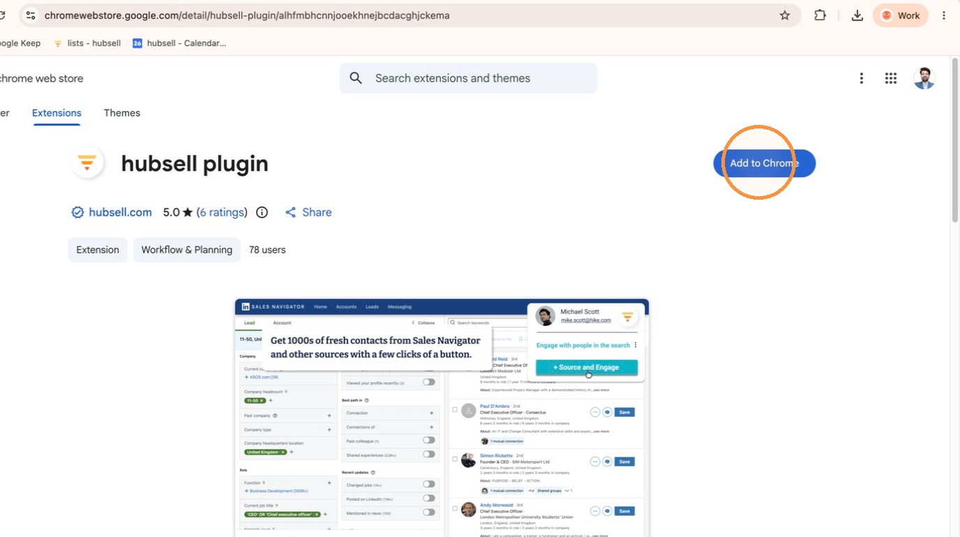 Add to Chrome in the Chrome Web Store