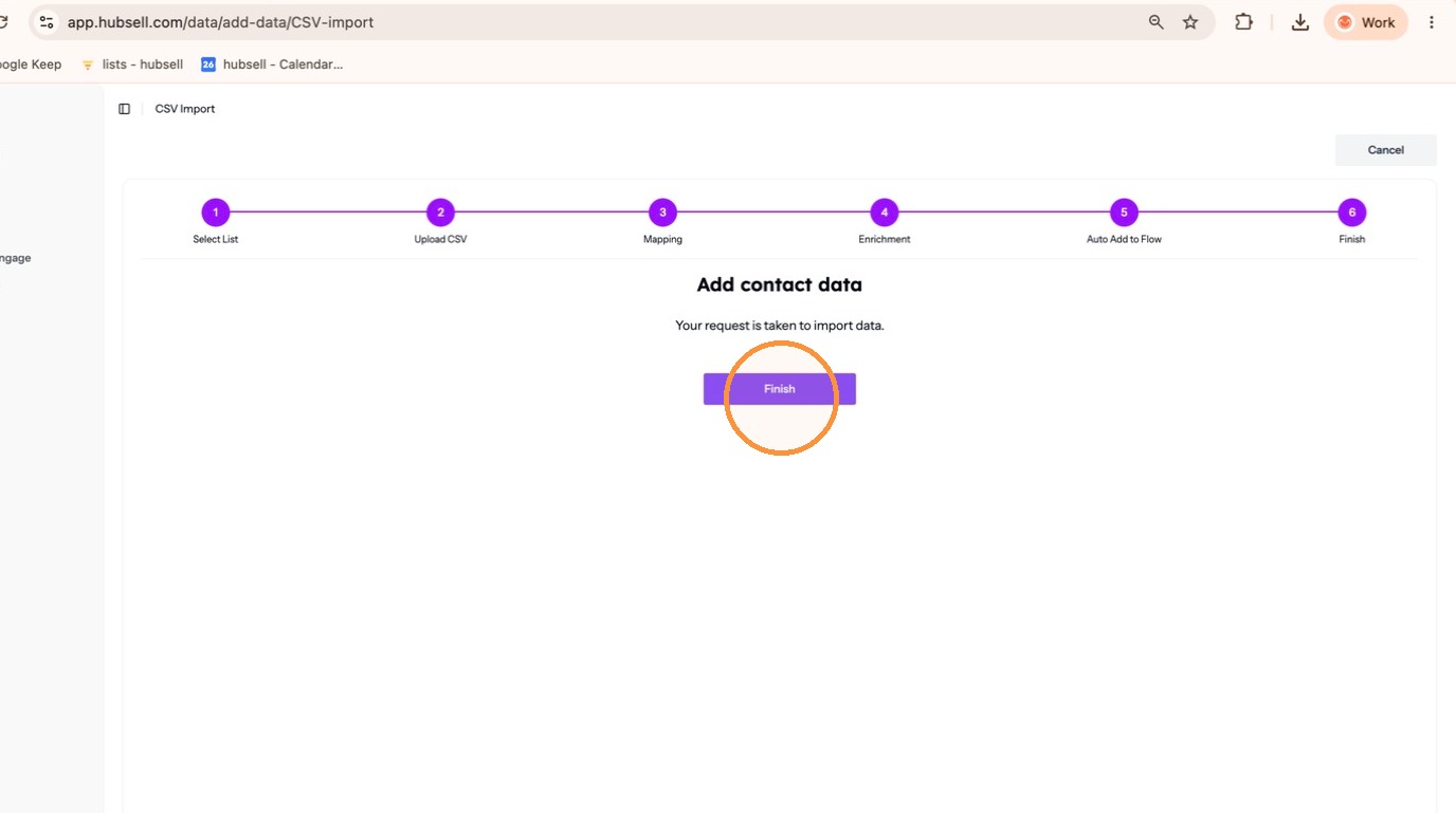 Finishing the CSV import